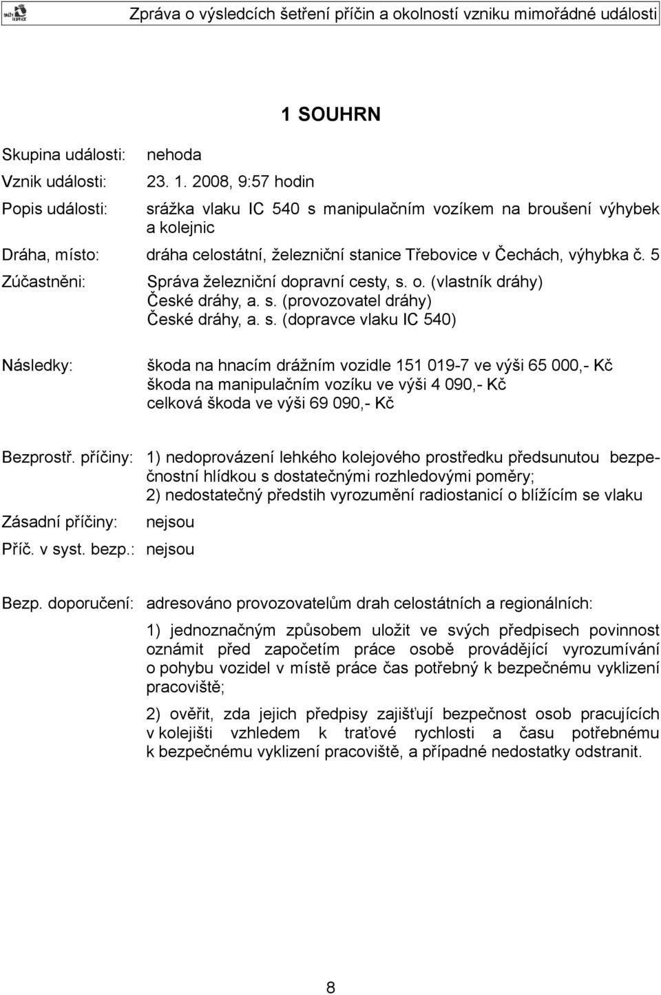 5 Zúčastněni: Správa železniční dopravní cesty, s.