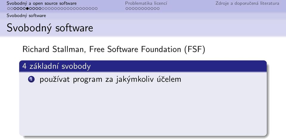 Foundation (FSF) 4 základní svobody