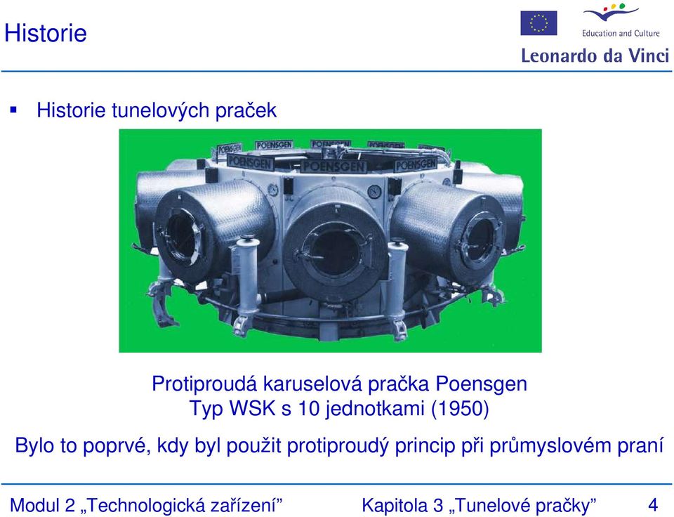 poprvé, kdy byl použit protiproudý princip při průmyslovém