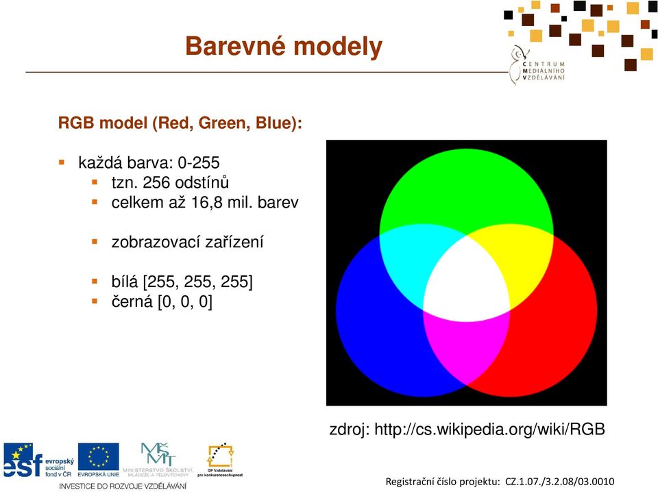 barev zobrazovací zařízení bílá [255, 255, 255]