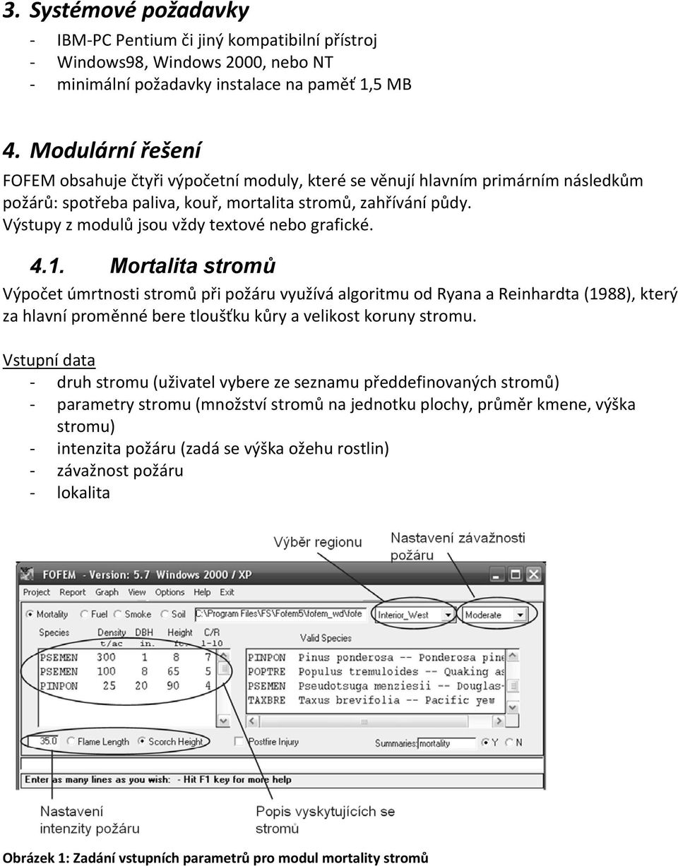 Výstupy z modulů jsou vždy textové nebo grafické. 4.1.