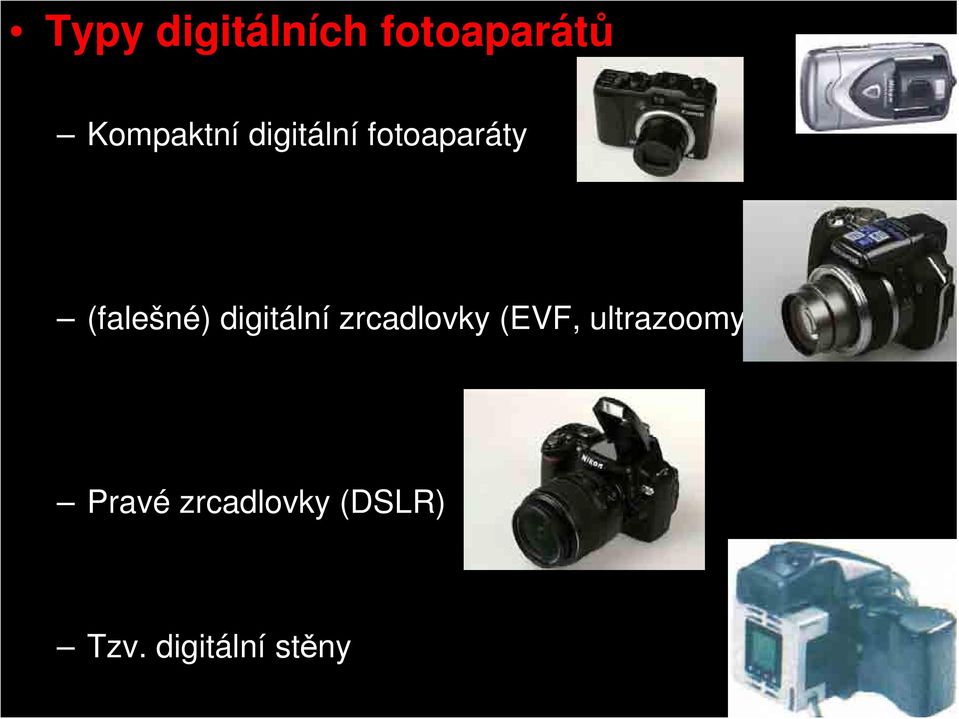 digitální zrcadlovky (EVF, ultrazoomy)