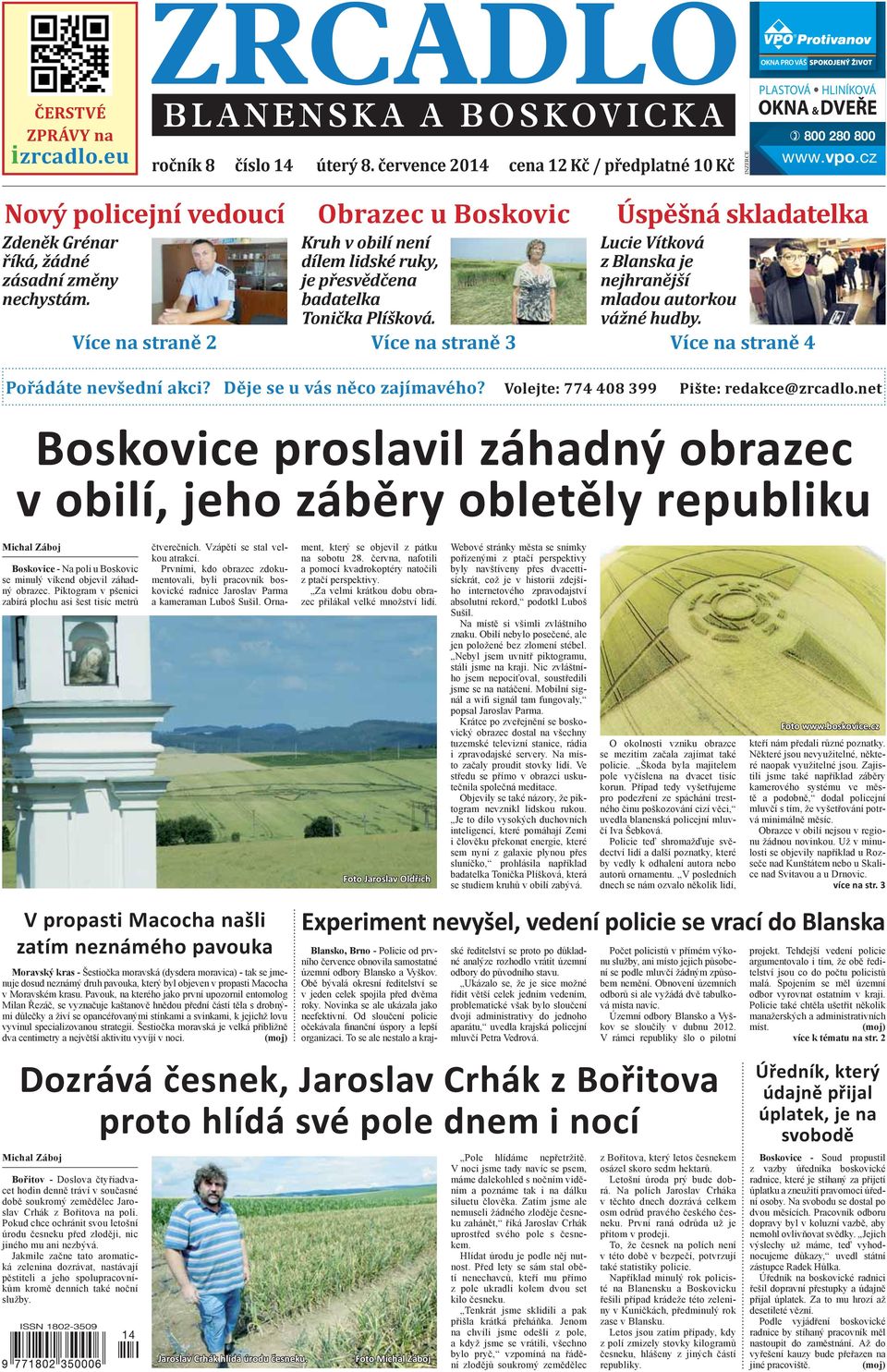 Boskovice proslavil záhadný obrazec v obilí, jeho záběry obletěly republiku  - PDF Free Download