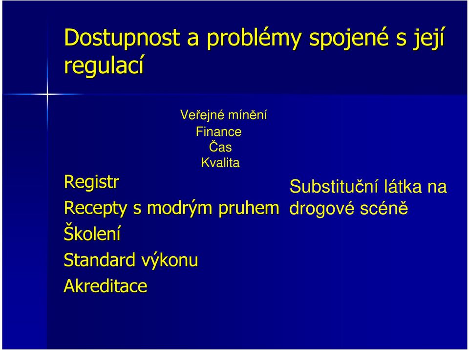 Recepty s modrým pruhem Školení Standard