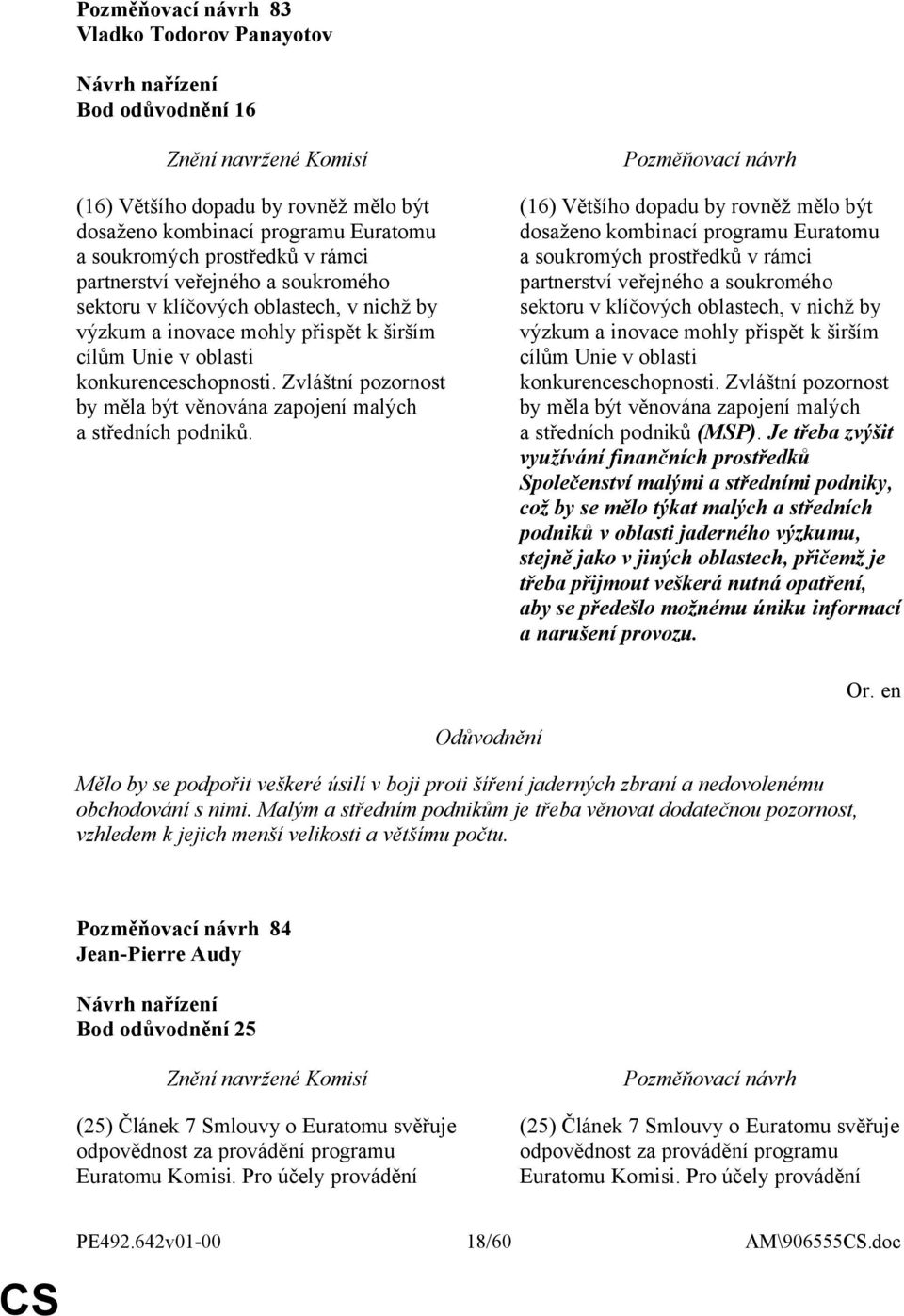 (16) Většího dopadu by rovněž mělo být dosaženo kombinací programu Euratomu a soukromých prostředků v rámci partnerství veřejného a soukromého sektoru v klíčových oblastech, v nichž by výzkum a