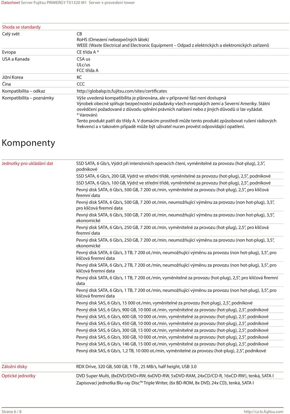 com/sites/certificates Kompatibilita poznámky Výše uvedená kompatibilita je plánována, ale v přípravné fázi není dostupná Výrobek obecně splňuje bezpečnostní požadavky všech evropských zemí a Severní