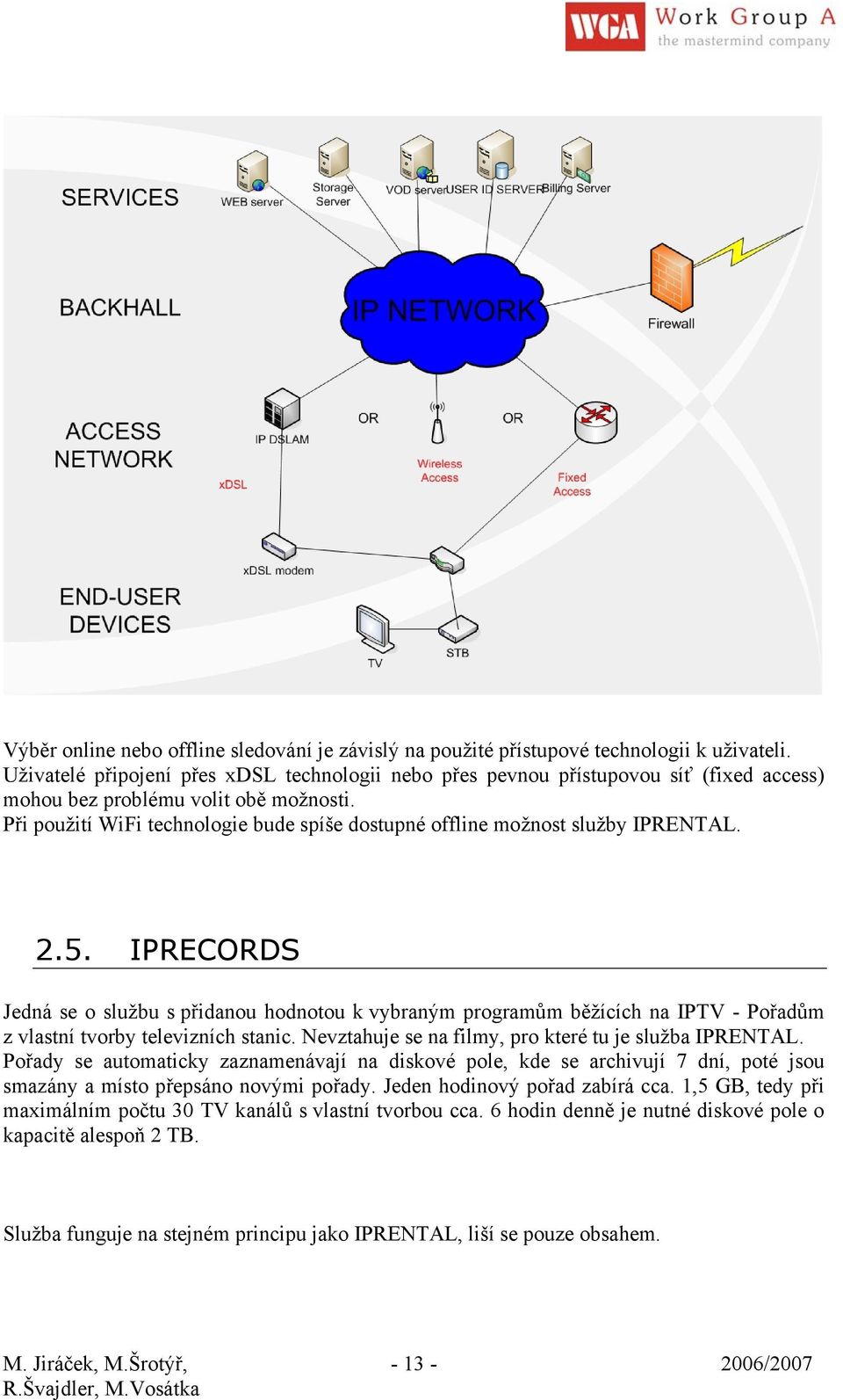 Při použití WiFi technologie bude spíše dostupné offline možnost služby IPRENTAL. 2.5.