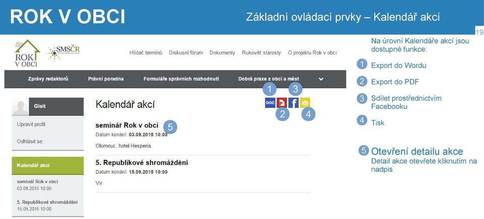 Export do PDF Sdílet prostřednictvím Facebooku Tisk