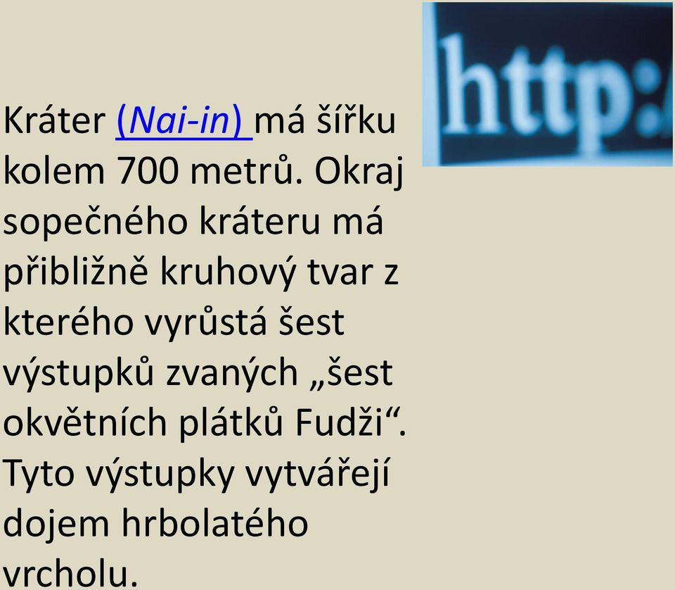 kterého vyrůstá šest výstupků zvaných šest okvětních