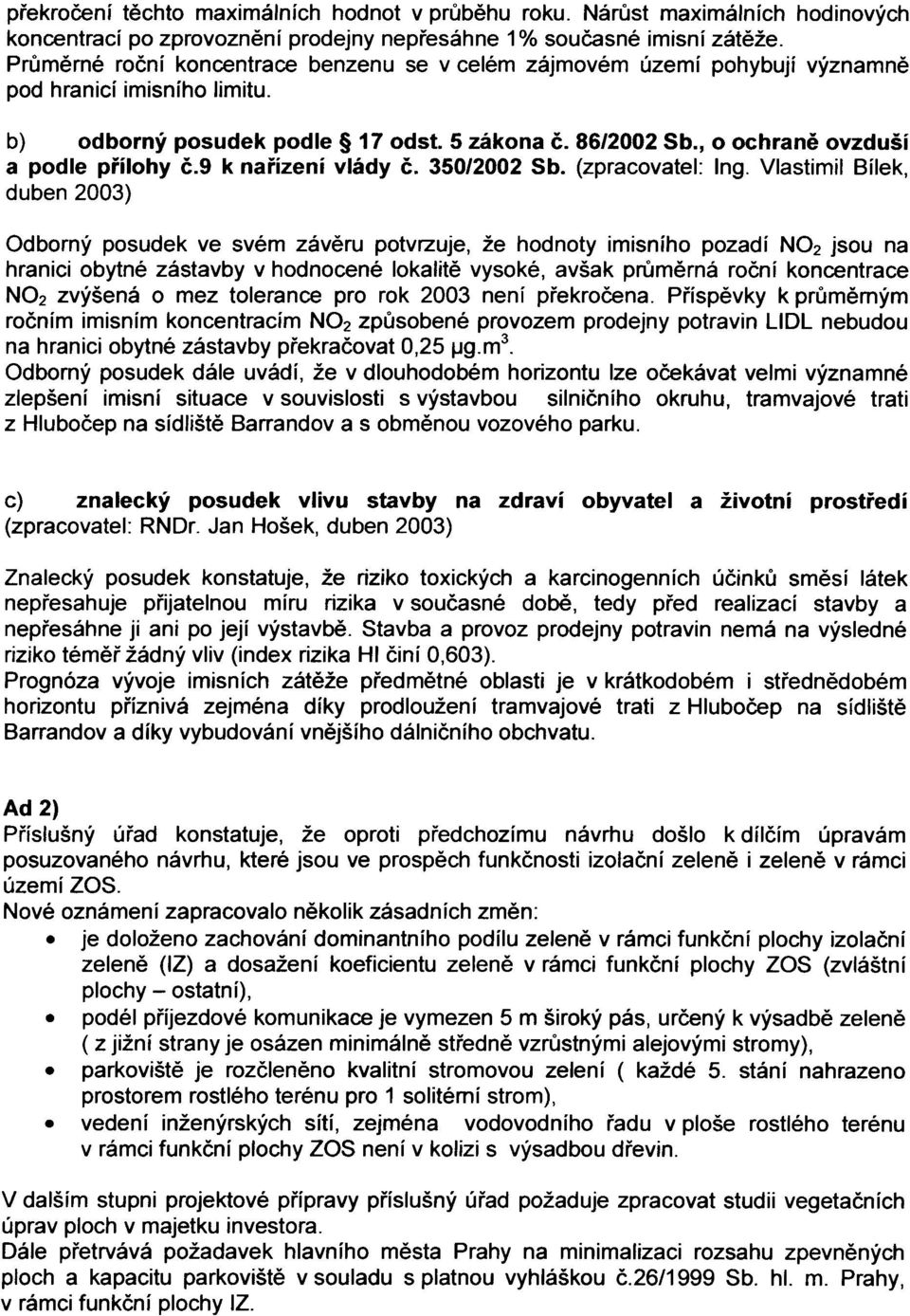 , o ochranì ovzduší a podle pøílohy è.9 k naøízení vlády è. 350/2002 Sb. (zpracovatel: Ing.