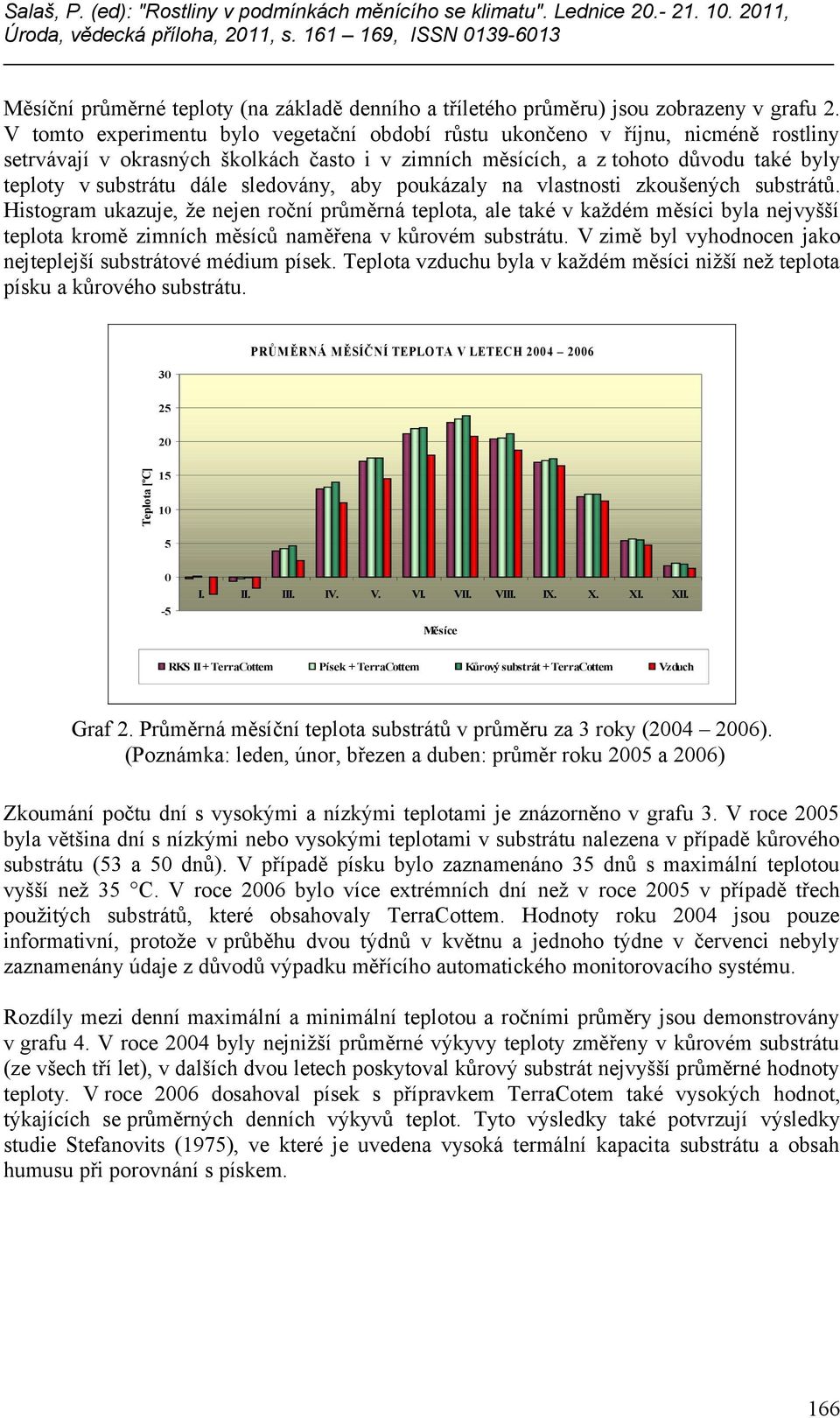 sledovány, aby poukázaly na vlastnosti zkoušených substrátů.
