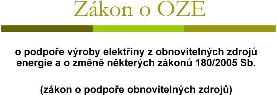 energie a o změně některých zákonů