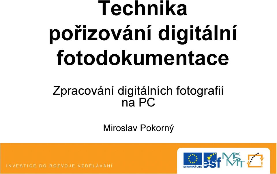 Zpracování digitálních