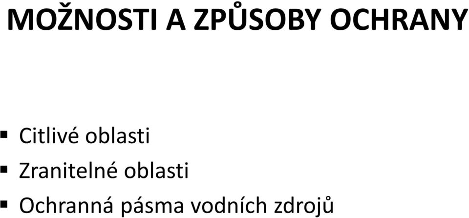 oblasti Zranitelné