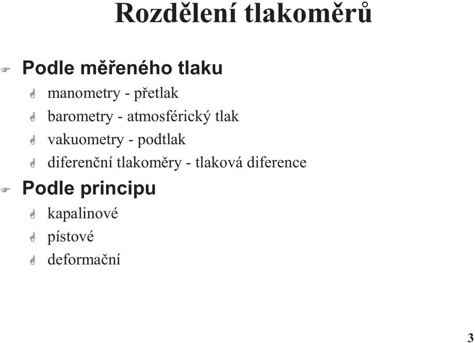 vakuometry - podtlak diferenční tlakoměry -