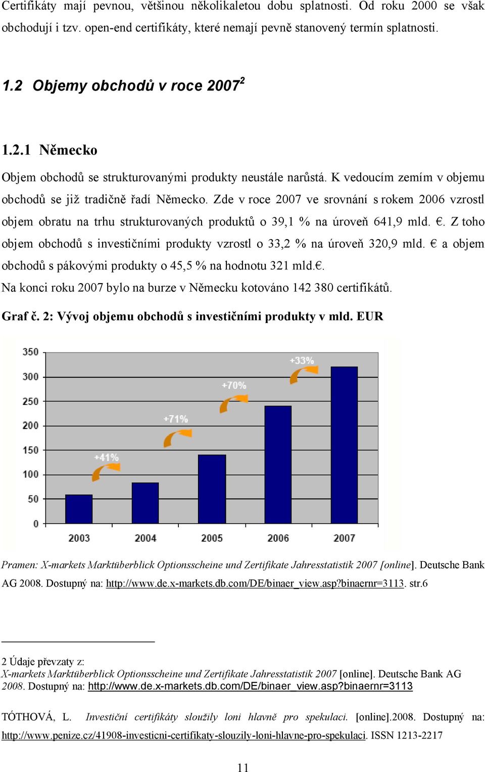 Zde v roce 2007 ve srovnání s rokem 2006 vzrostl objem obratu na trhu strukturovaných produktů o 39,1 % na úroveň 641,9 mld.