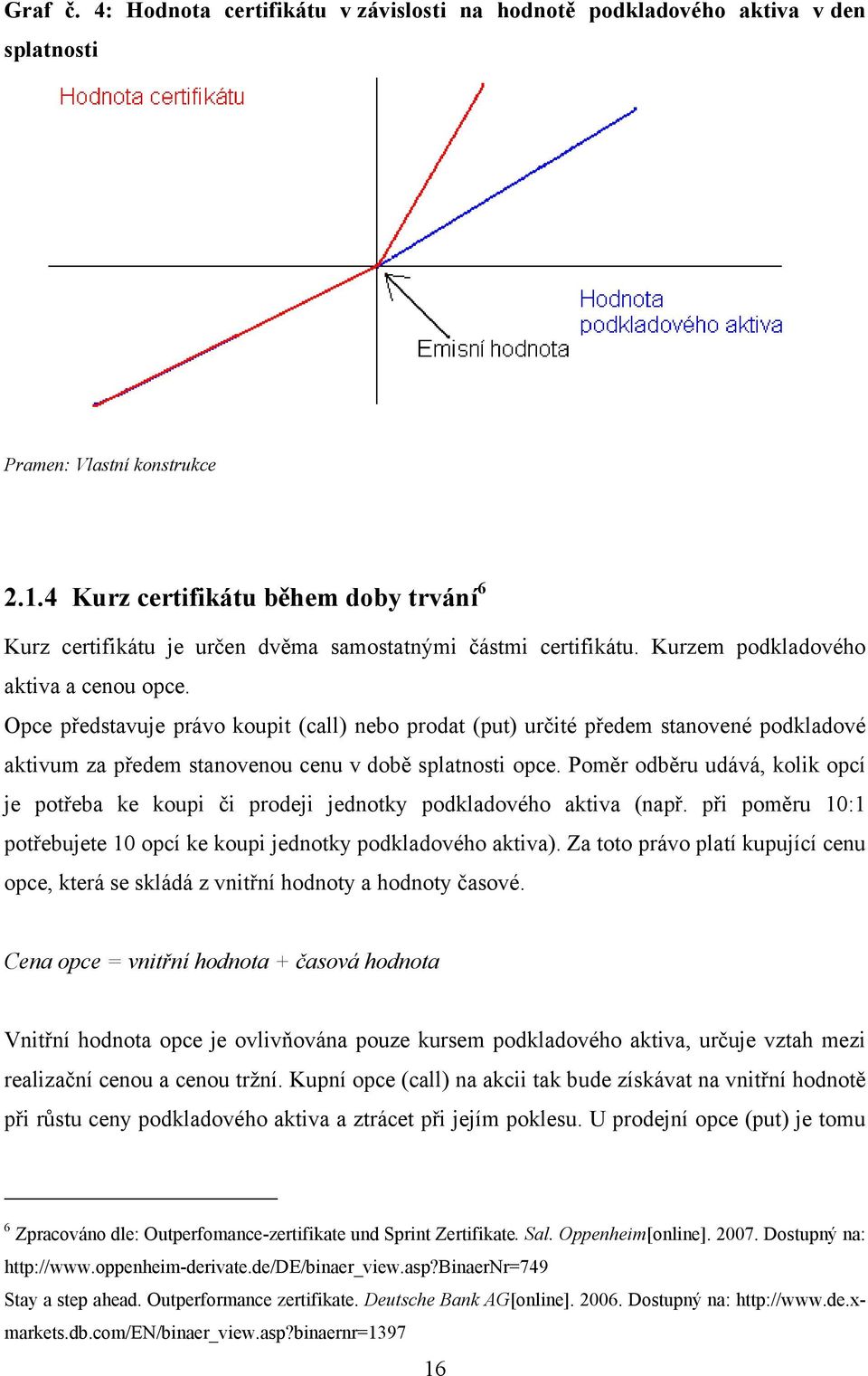 Opce představuje právo koupit (call) nebo prodat (put) určité předem stanovené podkladové aktivum za předem stanovenou cenu v době splatnosti opce.