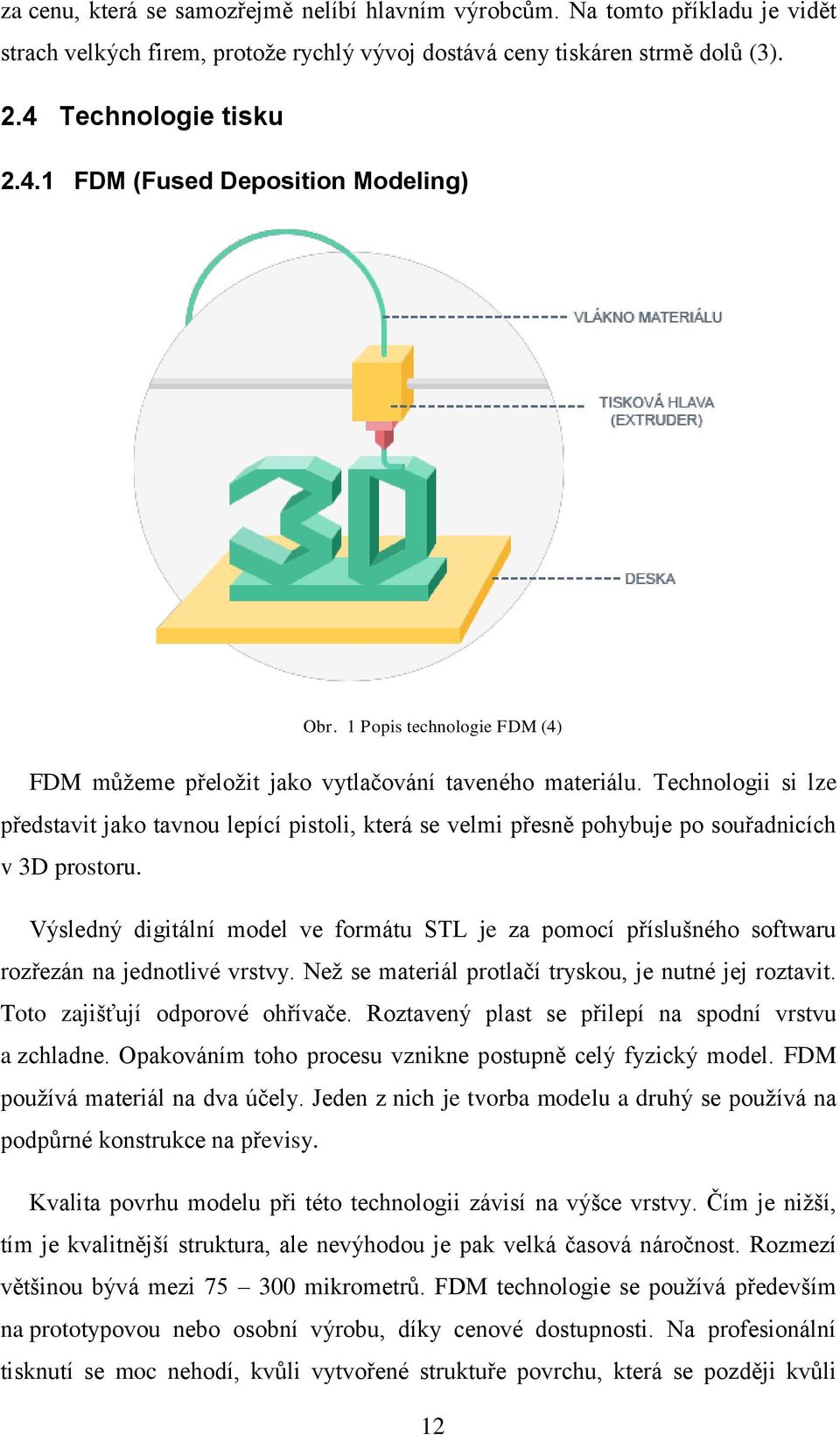 Technologii si lze představit jako tavnou lepící pistoli, která se velmi přesně pohybuje po souřadnicích v 3D prostoru.