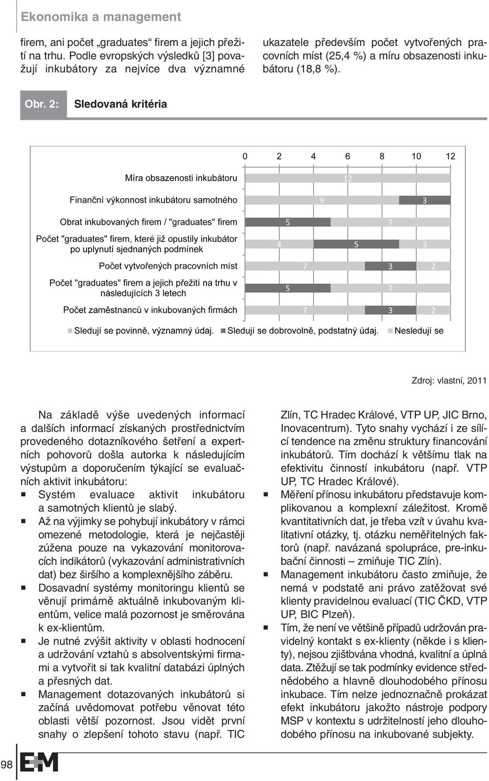 2: Sledovaná kritéria Na základû v e uveden ch informací a dal ích informací získan ch prostfiednictvím provedeného dotazníkového etfiení a expertních pohovorû do la autorka k následujícím v stupûm a