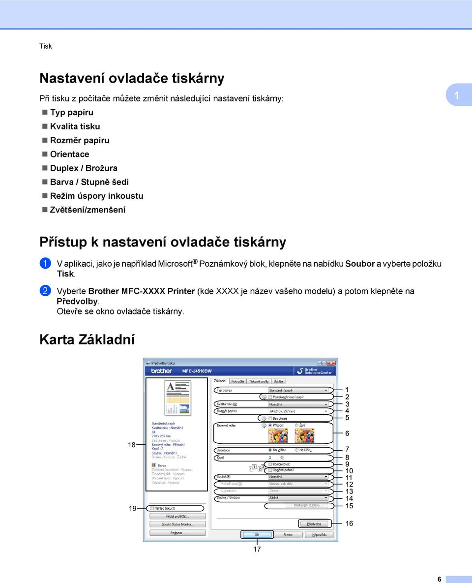 jako je například Microsoft Poznámkový blok, klepněte na nabídku Soubor a vyberte položku Tisk.