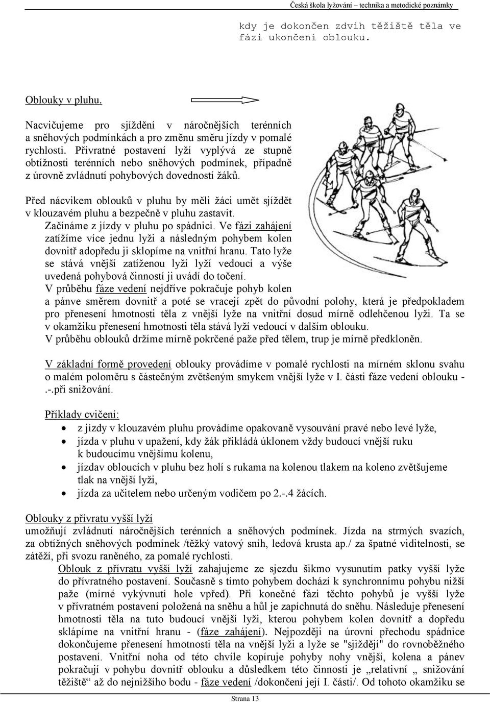 1.1. Všeobecná lyžařská průprava. - PDF Stažení zdarma