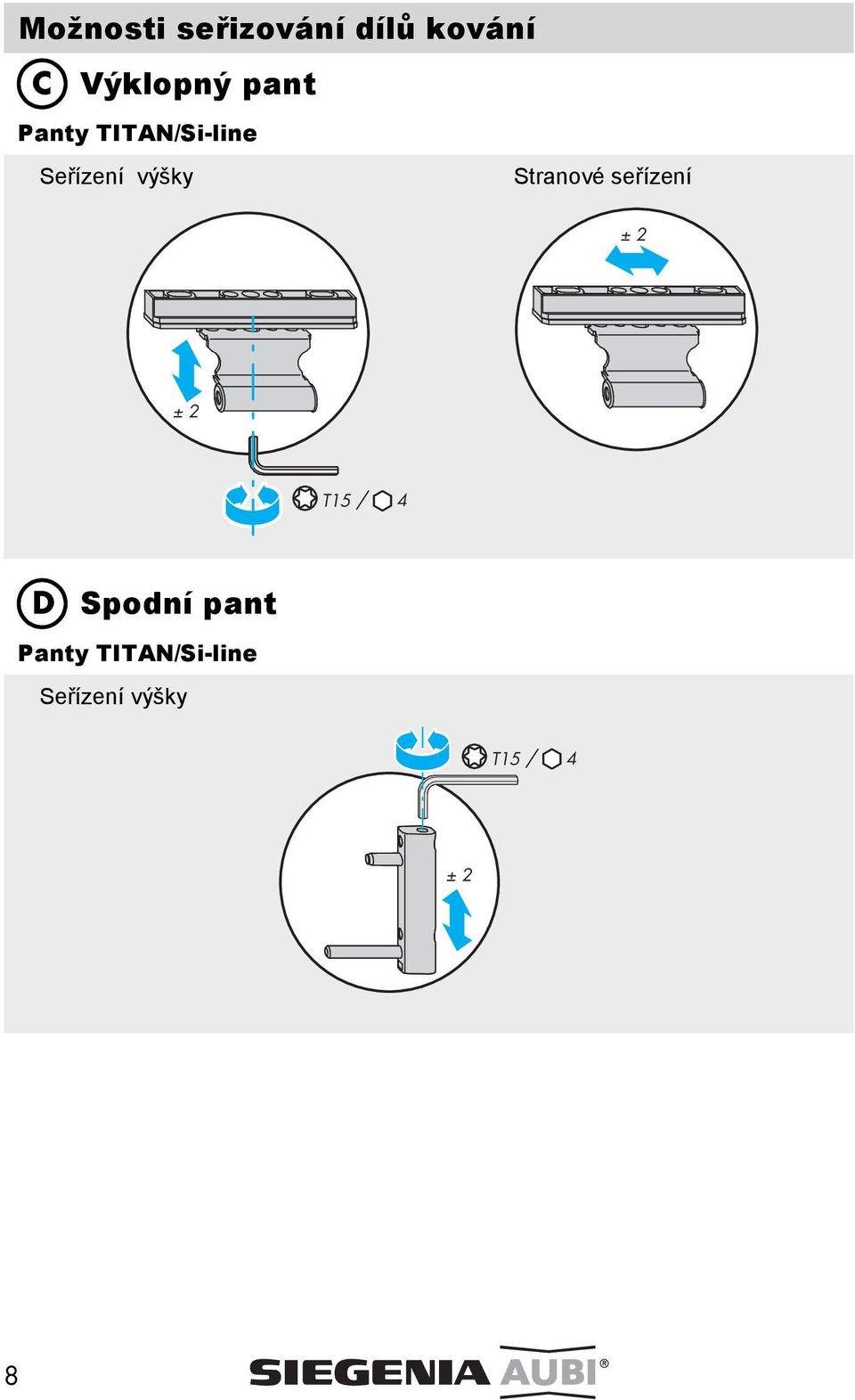 T15 / D Spodní pant 