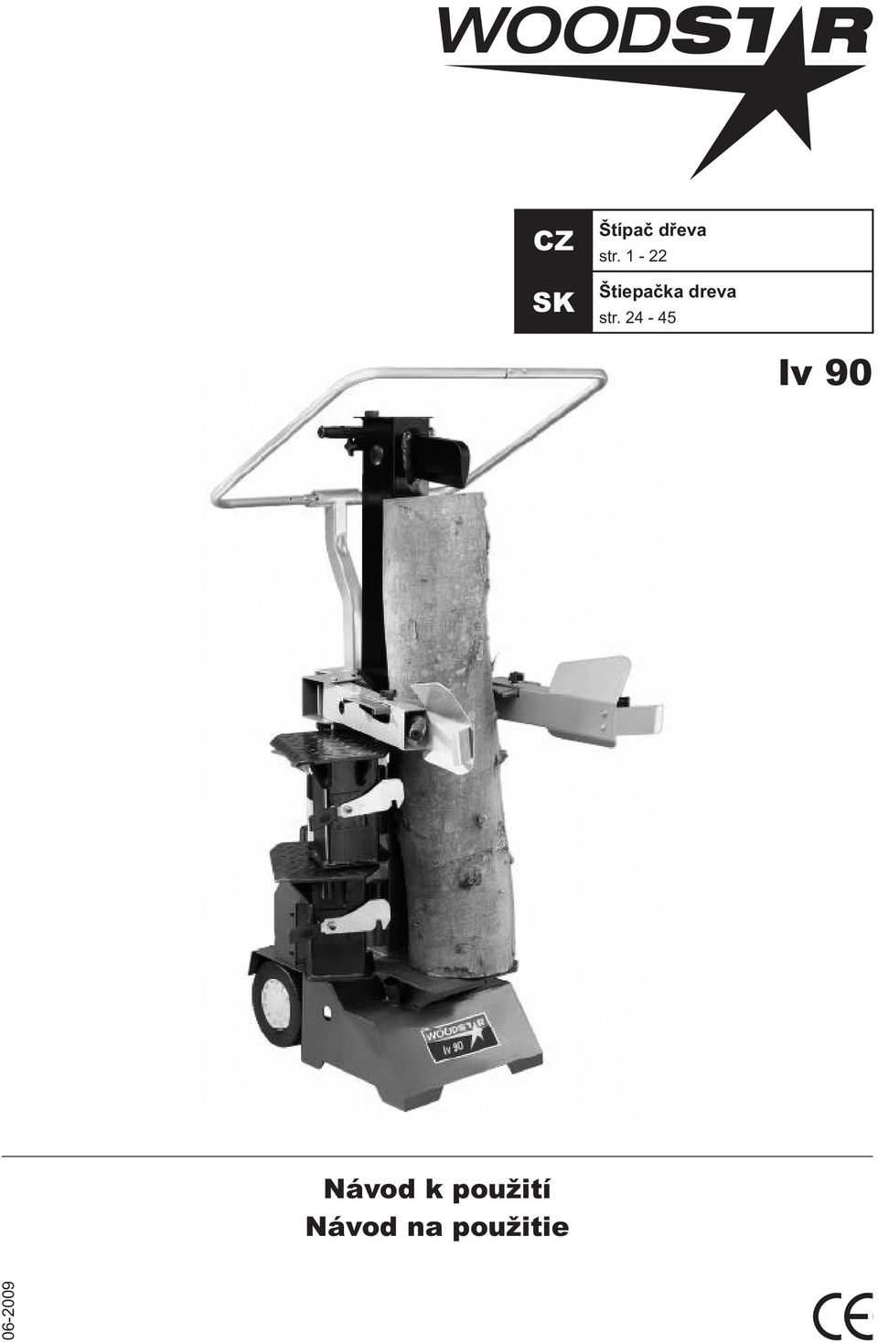 Štípač dřeva. str Štiepačka dreva. str lv 90. Návod k použití Návod na  použitie - PDF Stažení zdarma