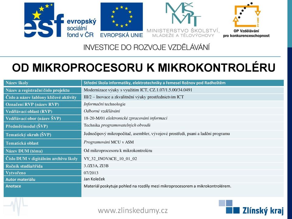digitálním archivu školy VY_32_INOVACE_10_01_02