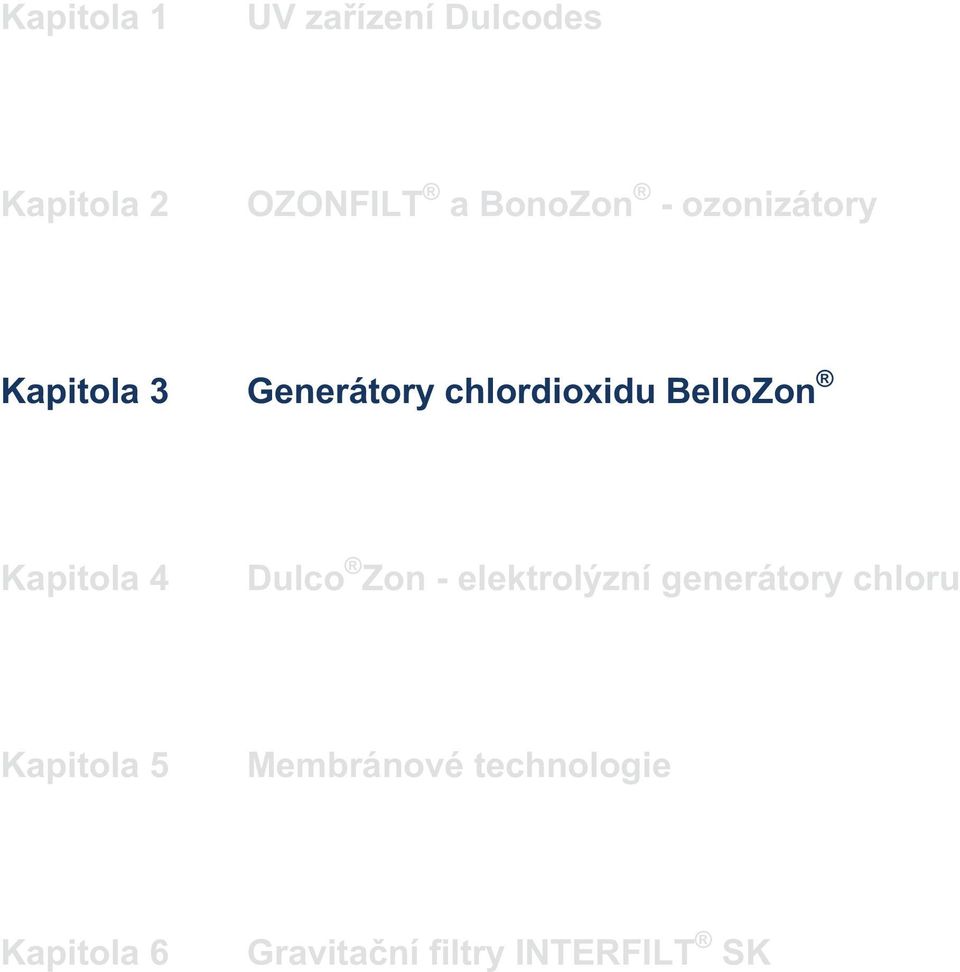 Dulco Zon - elektrolýzní generátory chloru Kapitola 5
