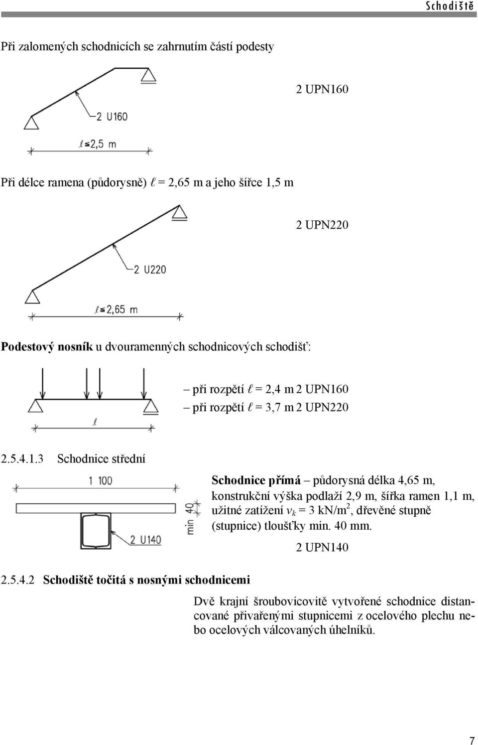 0 při rozpětí l = 3,7 m 2 UPN220 2.5.4.1.