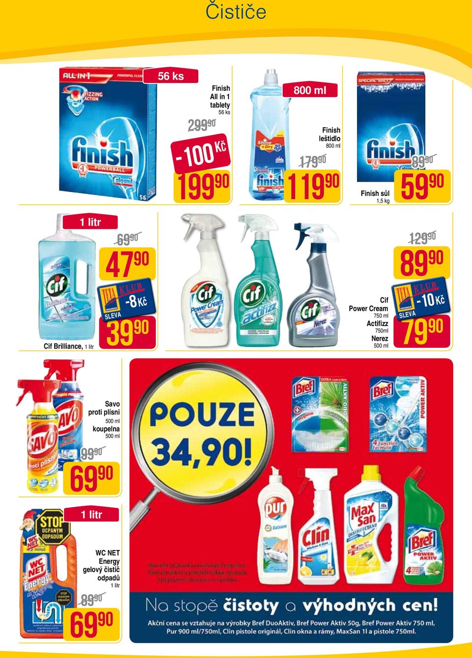 90-8 Kč Cif Power Cream 750 ml Actifizz 750ml Nerez 500 ml 1 79 90