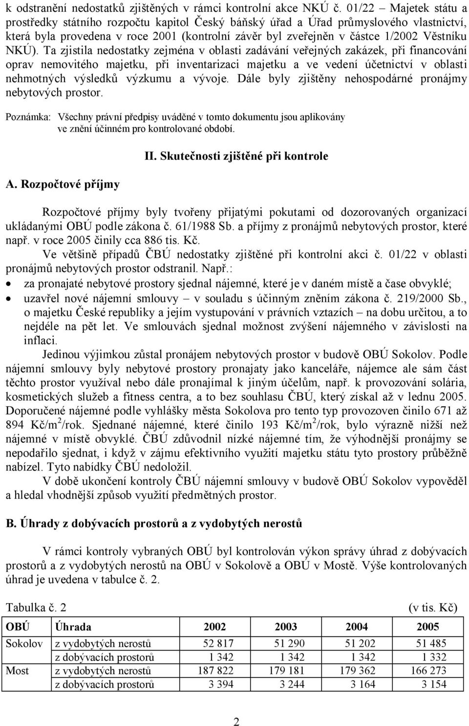 NKÚ). Ta zjistila nedostatky zejména v oblasti zadávání veřejných zakázek, při financování oprav nemovitého majetku, při inventarizaci majetku a ve vedení účetnictví v oblasti nehmotných výsledků