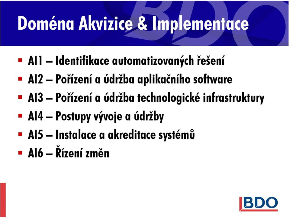 software AI3 Pořízení a údržba technologické infrastruktury