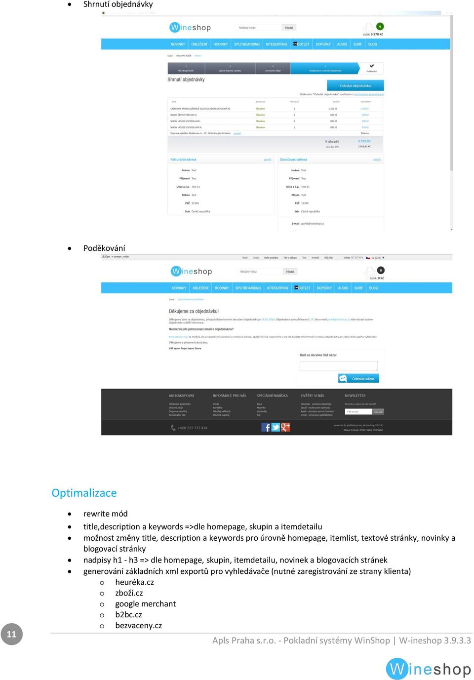 blogovací stránky nadpisy h1 - h3 => dle homepage, skupin, itemdetailu, novinek a blogovacích stránek generování