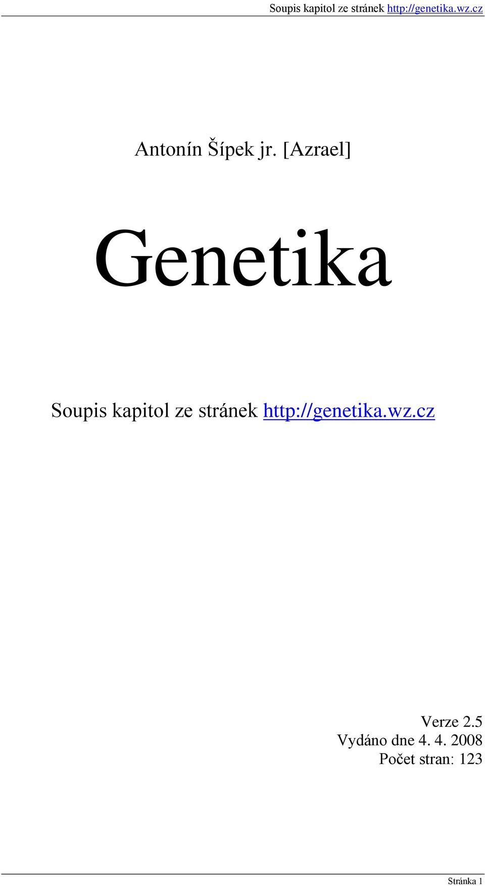 stránek http://genetika.wz.