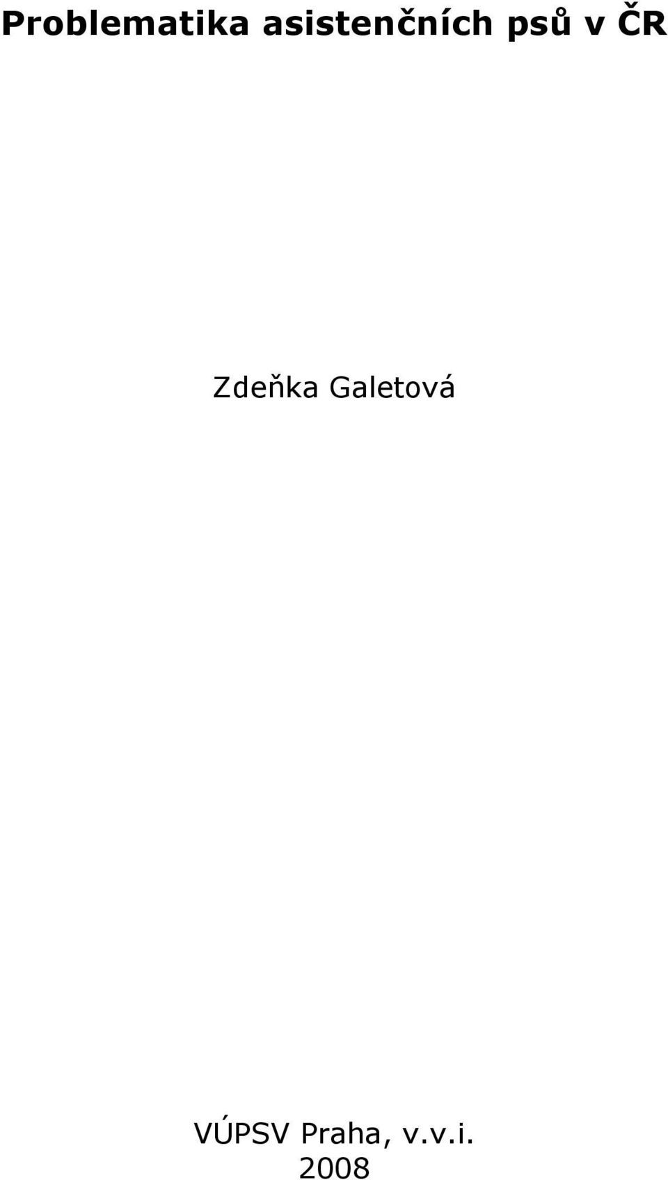 ČR Zdeňka Galetová