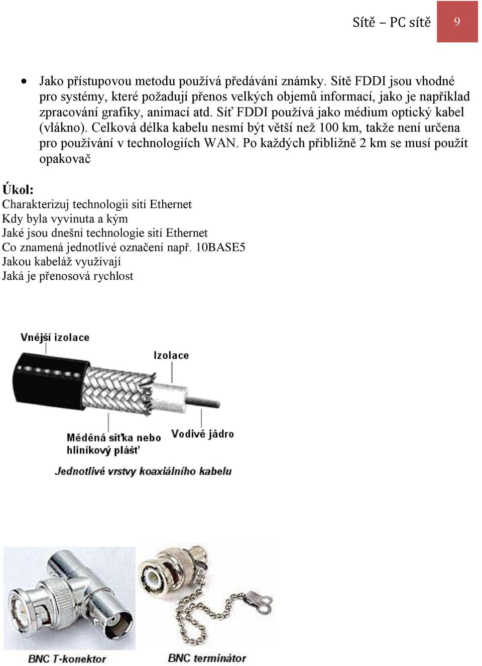 Síť FDDI používá jako médium optický kabel (vlákno).