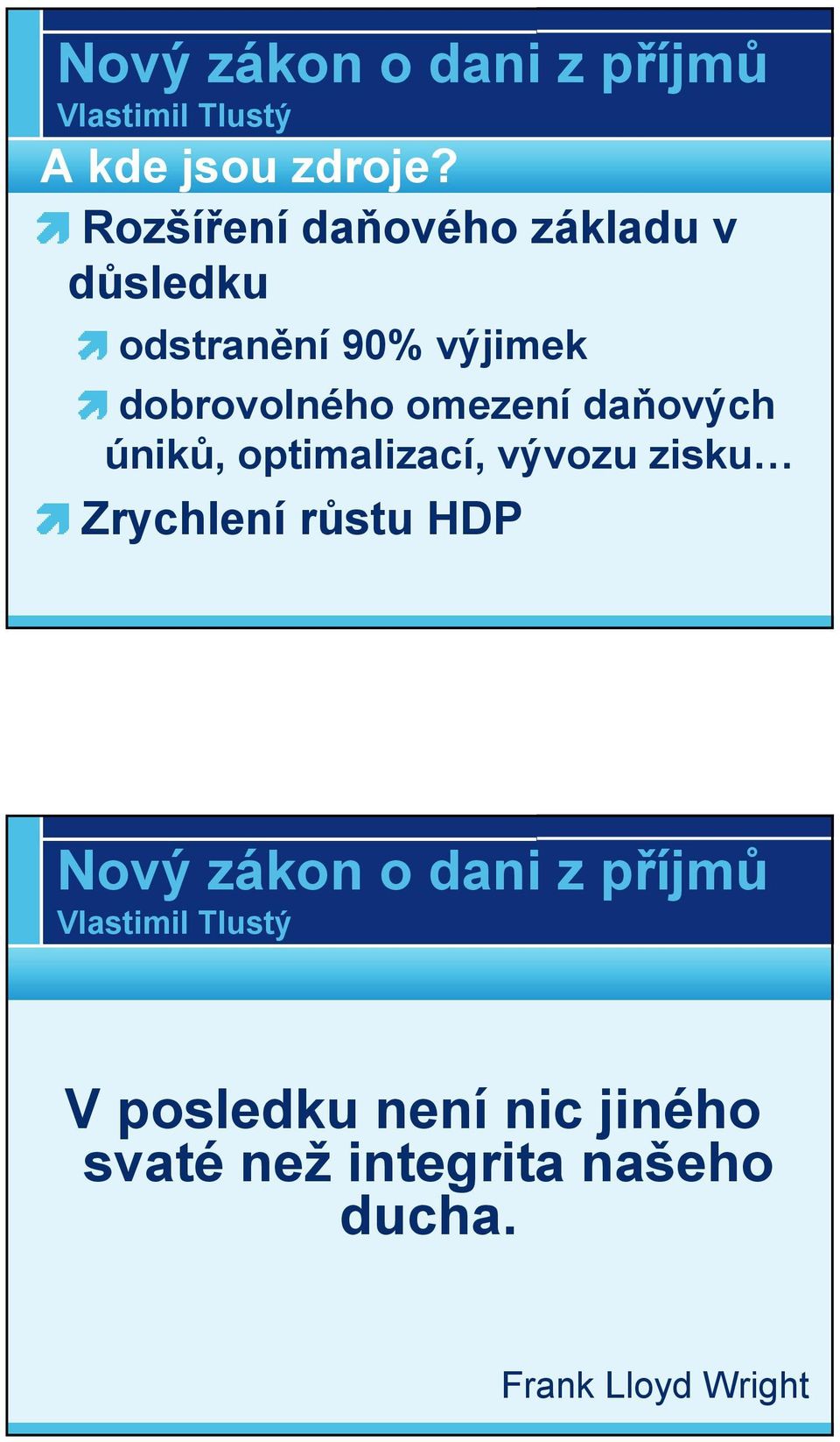 dobrovolného omezení daňových úniků, optimalizací, vývozu