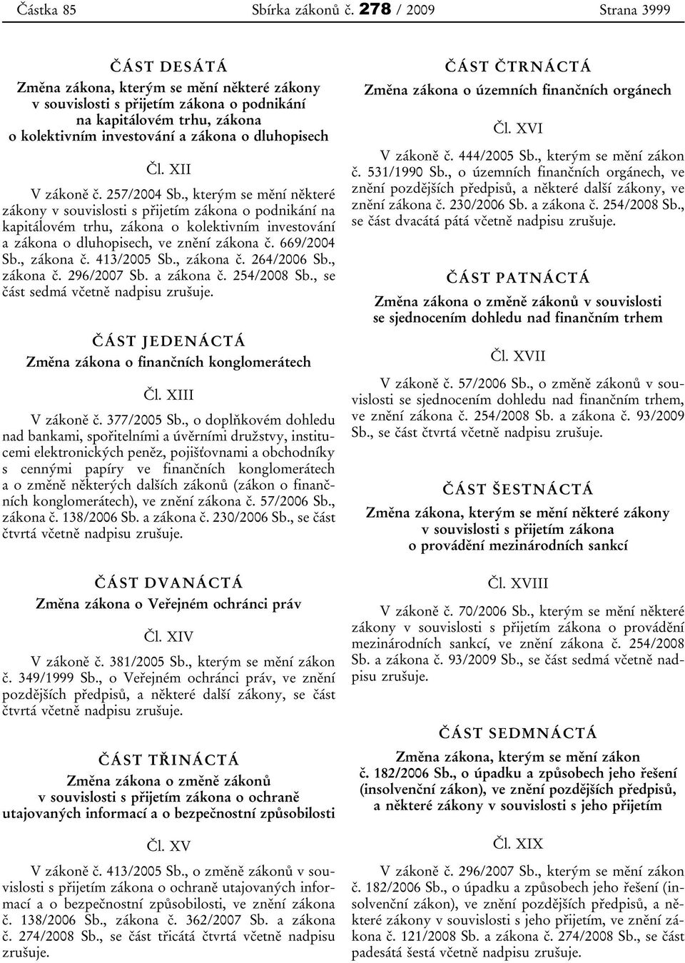 Čl. XII V zákoně č. 257/2004 Sb.