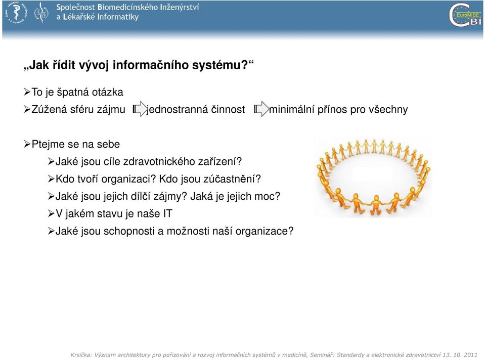 všechny Ptejme se na sebe Jaké jsou cíle zdravotnického zařízení? Kdo tvoří organizaci?