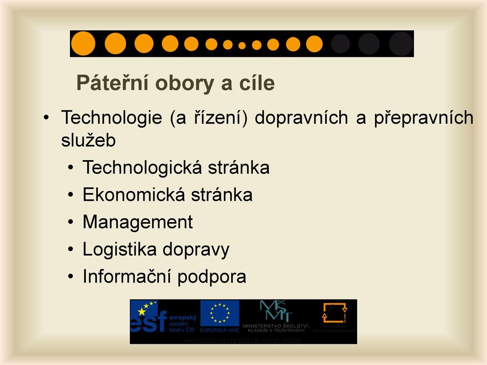 Technologická stránka Ekonomická stránka