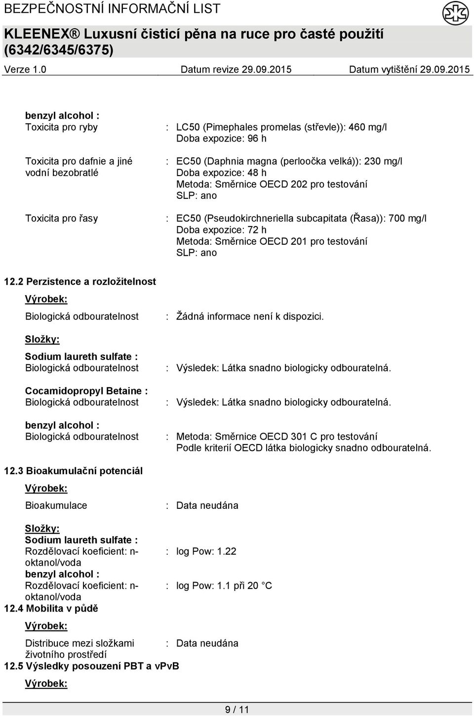testování SLP: ano 12.