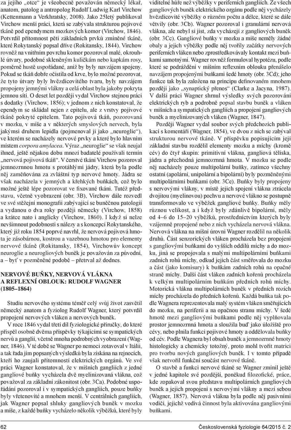 Potvrdil přítomnost pěti základních prvků zmíněné tkáně, které Rokytanský popsal dříve (Rokitansky, 1844).