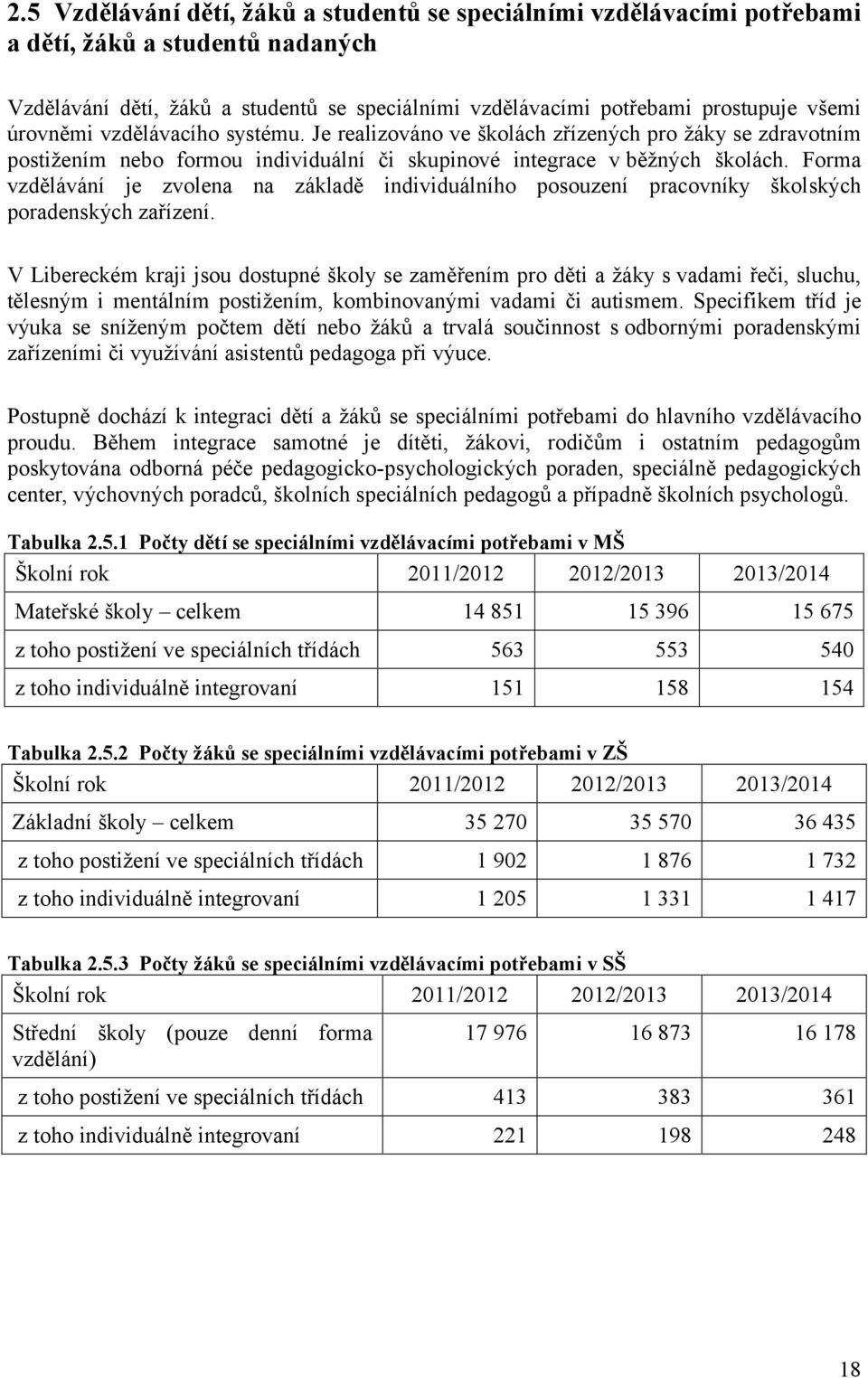 Forma vzdělávání je zvolena na základě individuálního posouzení pracovníky školských poradenských zařízení.