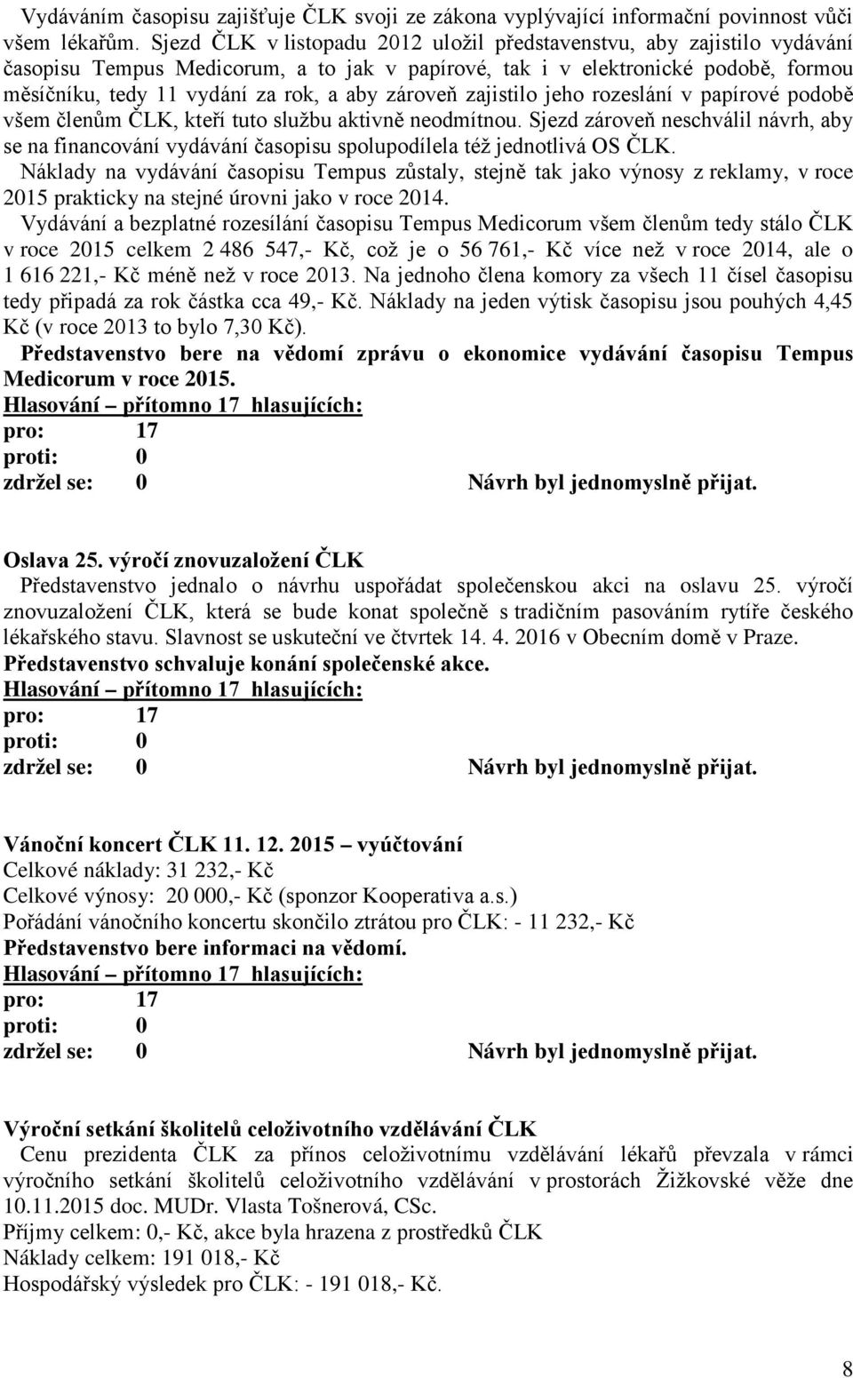 zároveň zajistilo jeho rozeslání v papírové podobě všem členům ČLK, kteří tuto službu aktivně neodmítnou.