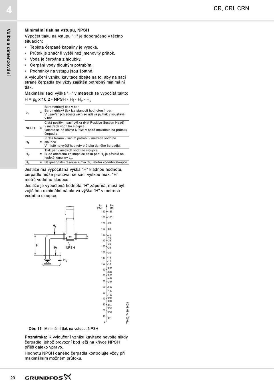 TECHNICKÝ KATALOG GRUNDFOS CR, CRI, CRN. Vertikální článková odstředivá  čerpadla. 50 Hz - PDF Stažení zdarma