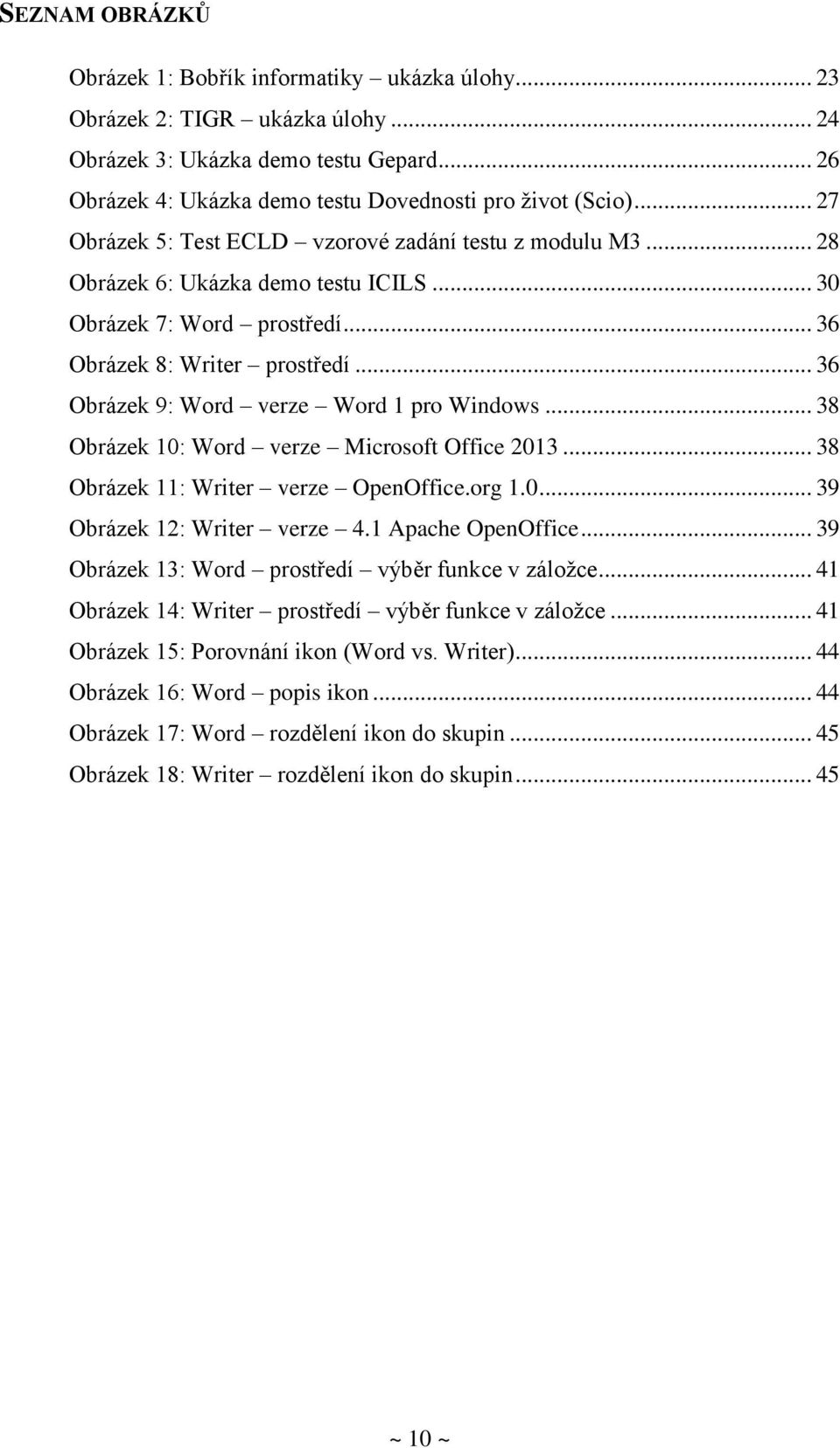 .. 36 Obrázek 9: Word verze Word 1 pro Windows... 38 Obrázek 10: Word verze Microsoft Office 2013... 38 Obrázek 11: Writer verze OpenOffice.org 1.0... 39 Obrázek 12: Writer verze 4.