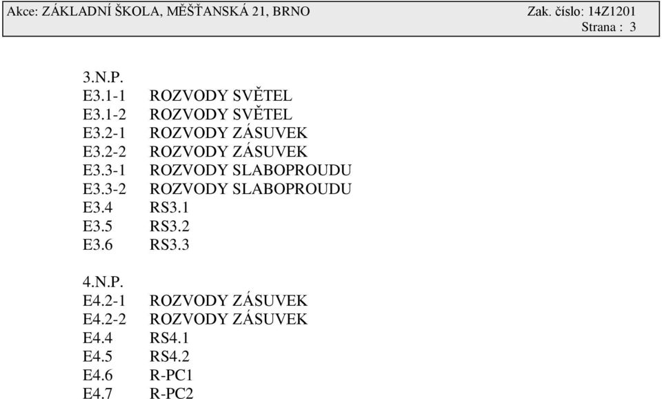 3-2 ROZVODY SLABOPROUDU E3.4 RS3.1 E3.5 RS3.2 E3.6 RS3.3 4.N.P. E4.