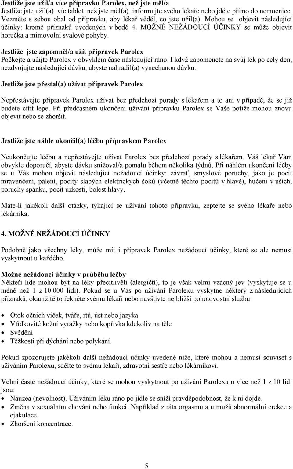 PŘÍBALOVÁ INFORMACE: INFORMACE PRO UŽIVATELE. PAROLEX 20 (paroxetini  hydrochloridum) potahované tablety - PDF Stažení zdarma