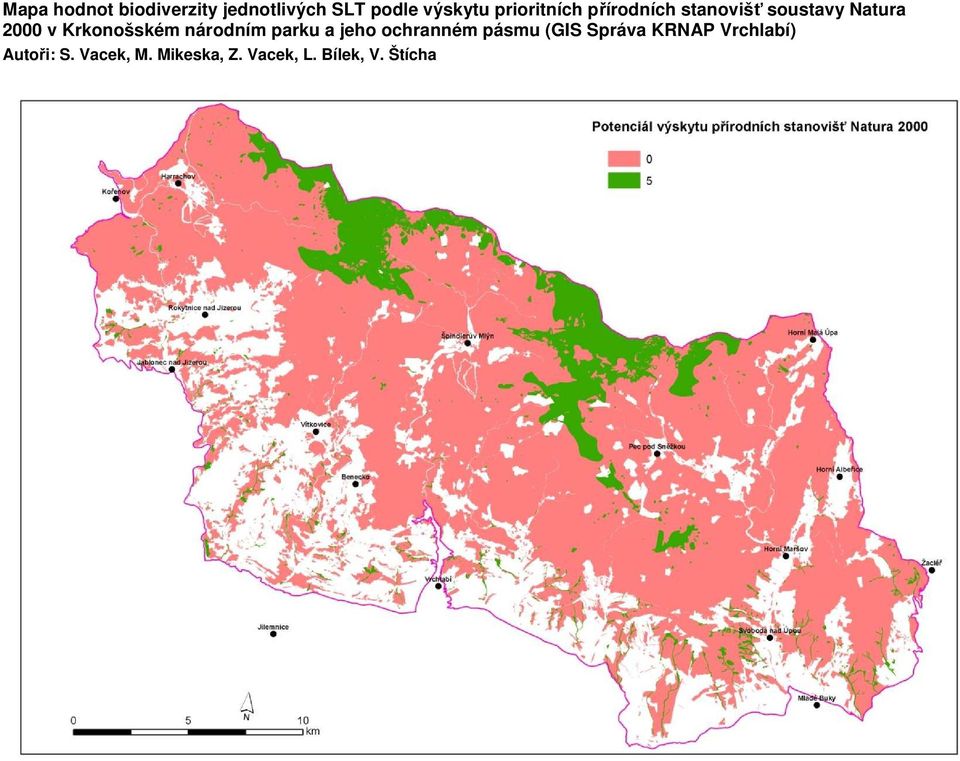 Krkonošském národním parku a jeho ochranném pásmu (GIS Správa